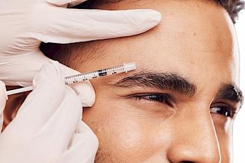 Image of a man getting botox